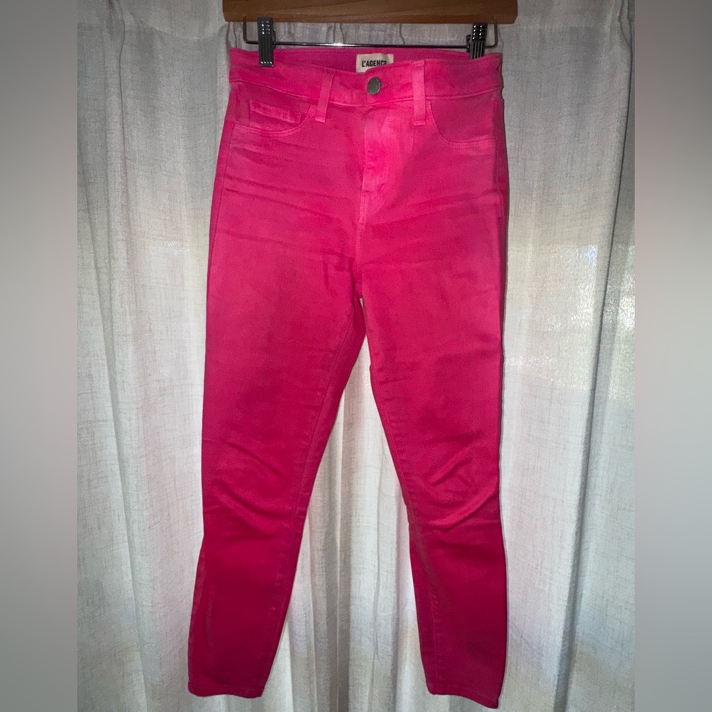 L'AGENCE Vibrant Pink Skinny Jeans